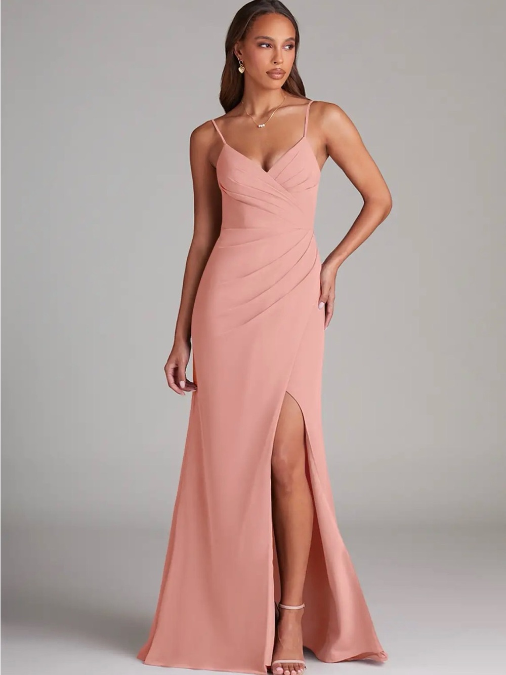 NWT Azazie Maci Bridesmaid Dress Rosette Size A0